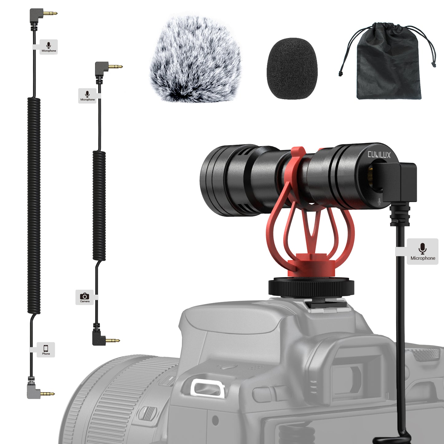 On-Camera Shotgun Microphone,MSGL35-1BK