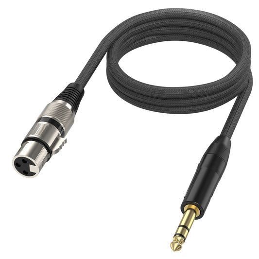 XLR Female to 6.35 TRS Jack Cable