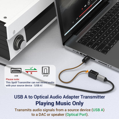 USB A to TOSLINK Optical Audio Adapter,Used-like New